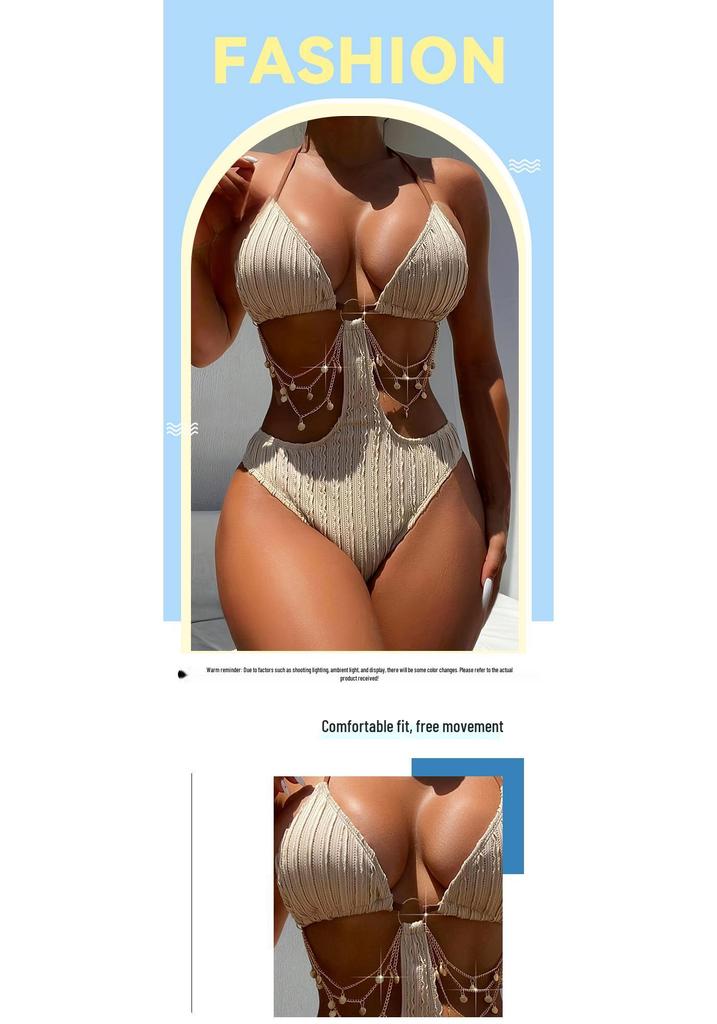 Women's European-American Fashion Sexy One-Piece Bikini Swimsuit