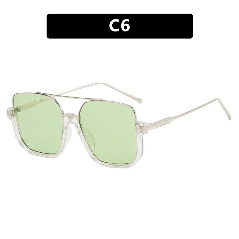 2023 Korean Style Retro Large Frame Double Bridge UV Protection Sunglasses for Driving.