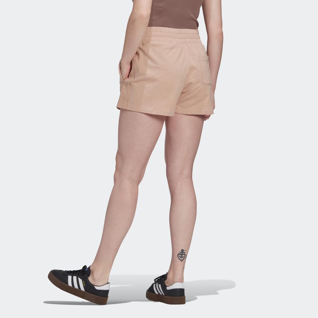 Adidas Originals Sport Stripe Elastic Waist Casual Shorts Women Shorts Gray Pink GM6706