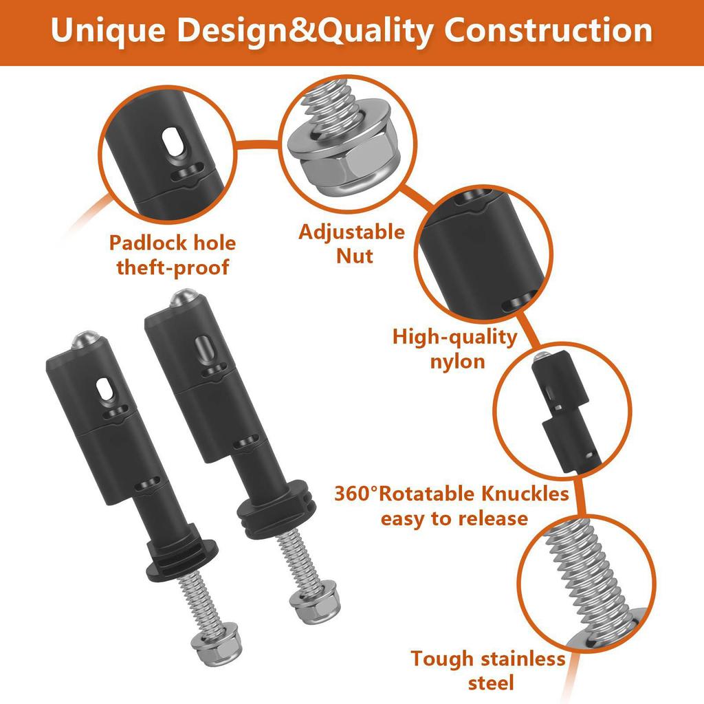 Traction Board Safety Mounting Pin Crack Resistant Accessories for Maxtrax MKII Recovery Traction Boards