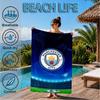 City Football Club Printed Microfiber Beach Towel, Soft And Absorbent, Quick-Dry, Ideal for Summer Travel, Beach Essential, Swimming Pool