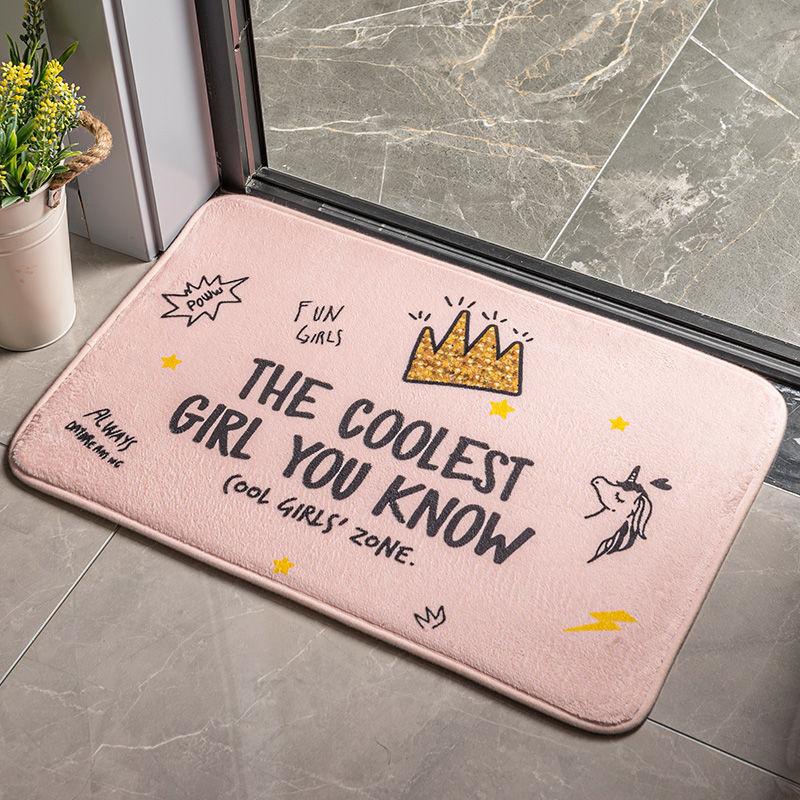 Door Rug Mat Carpet Bedroom Door Pad Toilet Bathroom Non-slip Mat Home Moisture-wicking Foot Best Mat Durable Durable