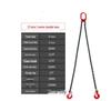 Four-Limb Lifting Chain Sling Set with Two Hooks and Lifting Eyes - Available in Single, Double, and Four Leg Options