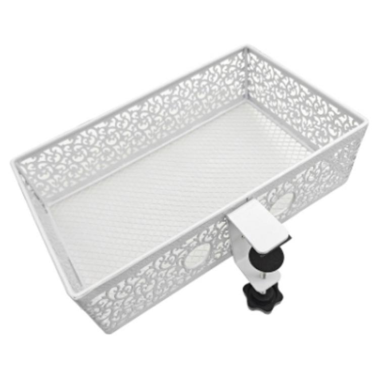 Organizer do przechowywania pod biurkiem Mocowany na zacisk Metalowy kosz-szuflada pod blat (Styl stały)