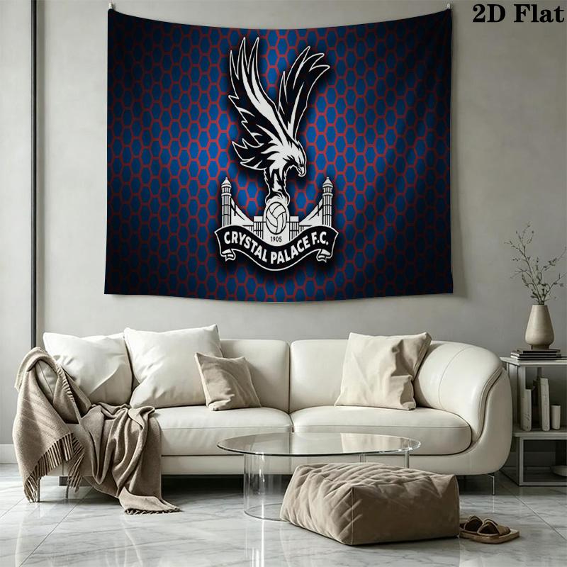 Tenture murale Crystal Palace FC Accrochage mural esthétique Couverture en tissu imprimé Tapisseries décoratives pour chambre à coucher salon Décoration d'intérieur