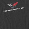 Chevrolet Unisex Adult Corvette Modern Emblem Heather T-Shirt