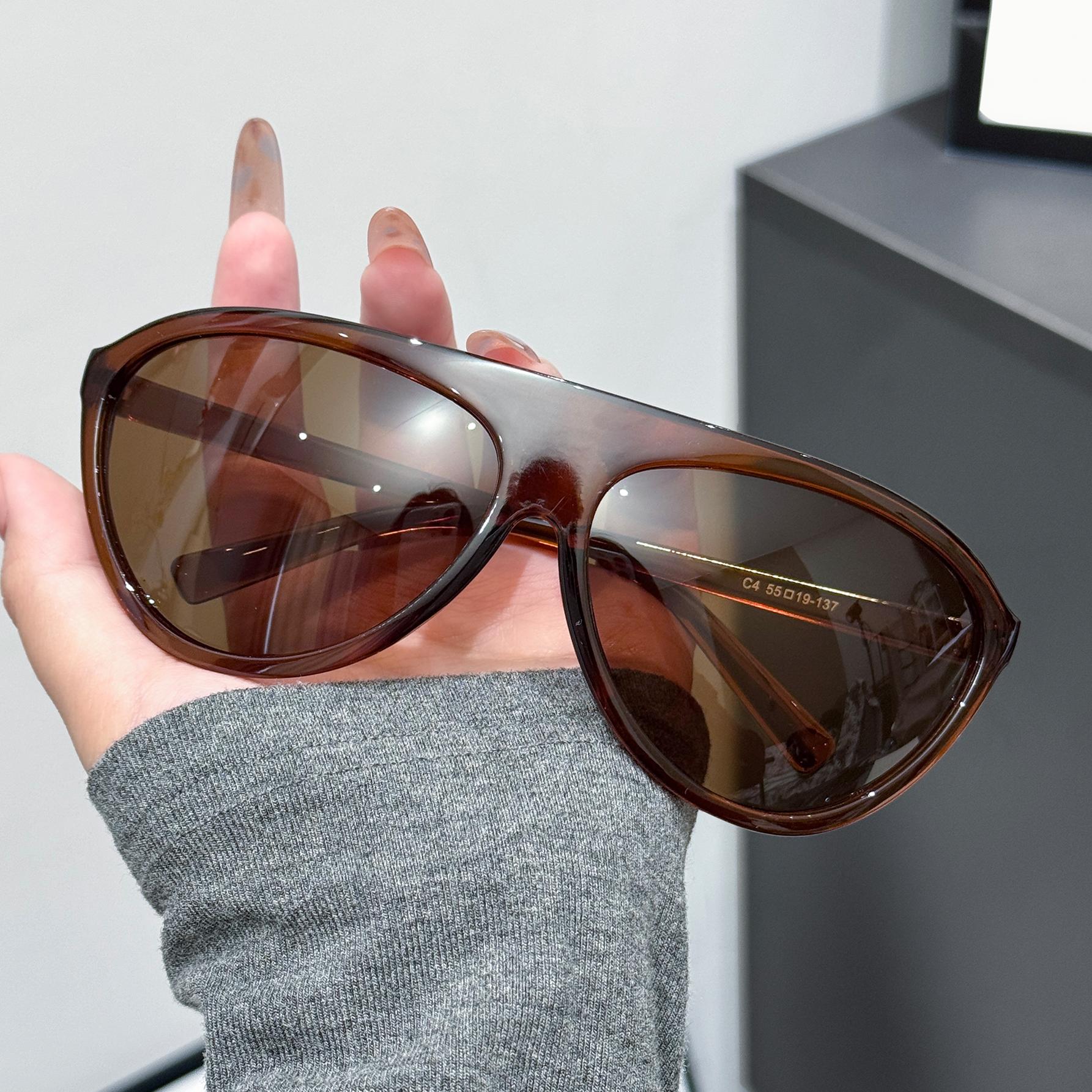 

1Pc Unisex Simple Solid Color Integrated Frog Frame Fashion Glasses for Daily Wear Minimalist Style Eyewear