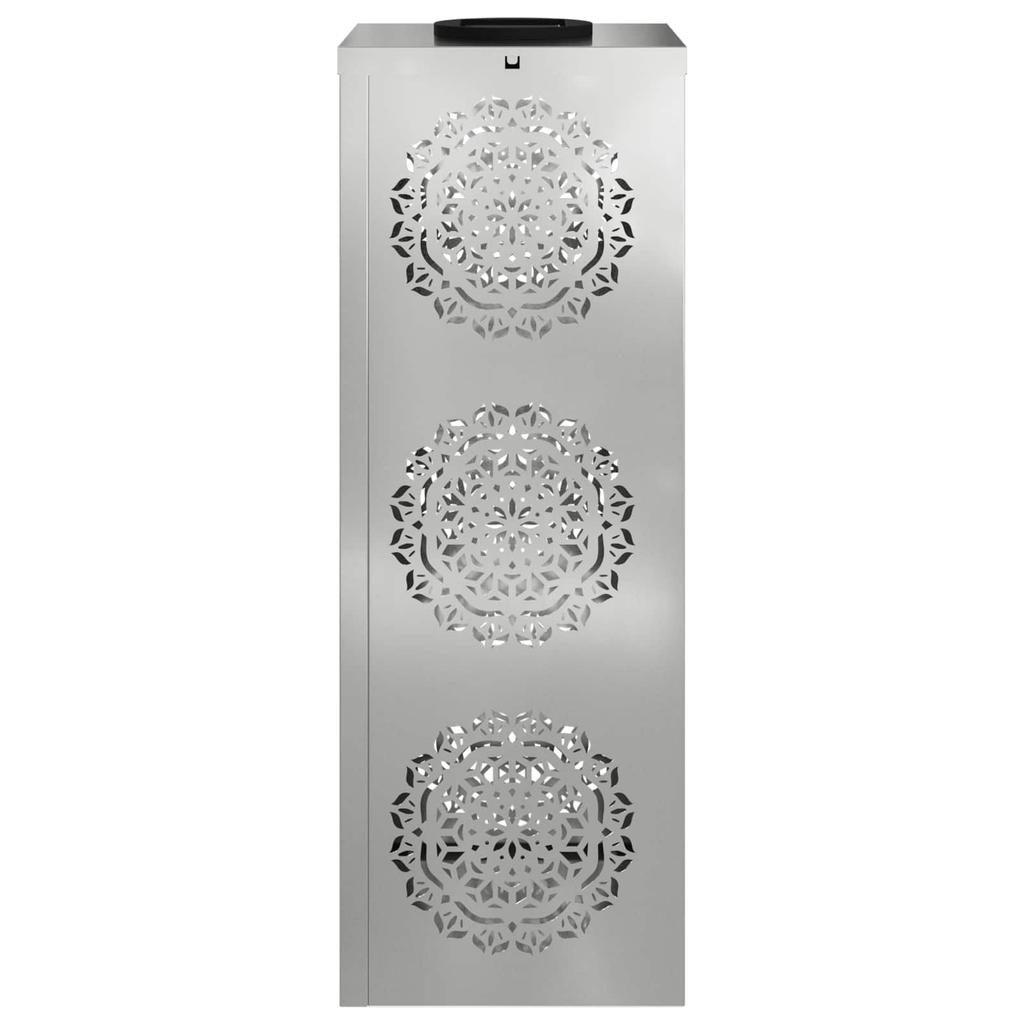 Solar LED Path Light 2 Pcs Silver Galvanized Steel