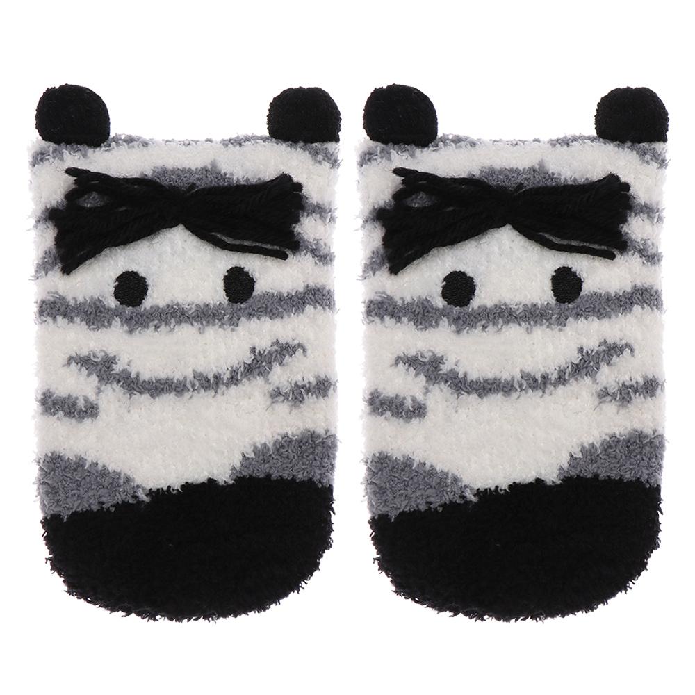 Chaussettes 3D Antidérapantes Moelleuses Hiver Chaud Cadeau avec Boîte Chaussette de Sol Polaire Corail Chaussettes de Noël