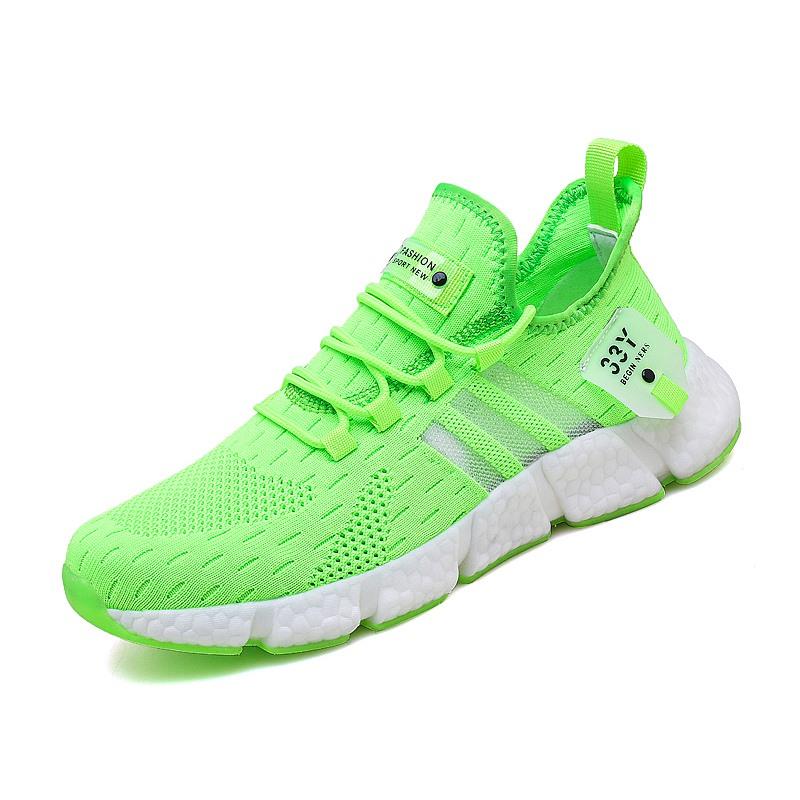 

Summer Breathable Couple Style Casual Shoes Comfortable High-Quality Three-Stripes Hot-selling Cold Sticker 36-46Lightweight 46 фарби люмінесцентні зелений колір