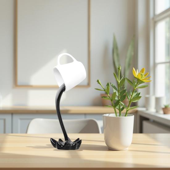 Spilling Coffee Cup Sculpture Resin Floating Coffee Cup Ornament Desktop Decor Pouring