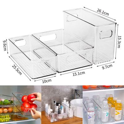 Transparent Refrigerator Storage Box Vegetable Fruit Organizer Fridge Clear Container for Kitchen Food Drinks Storage
