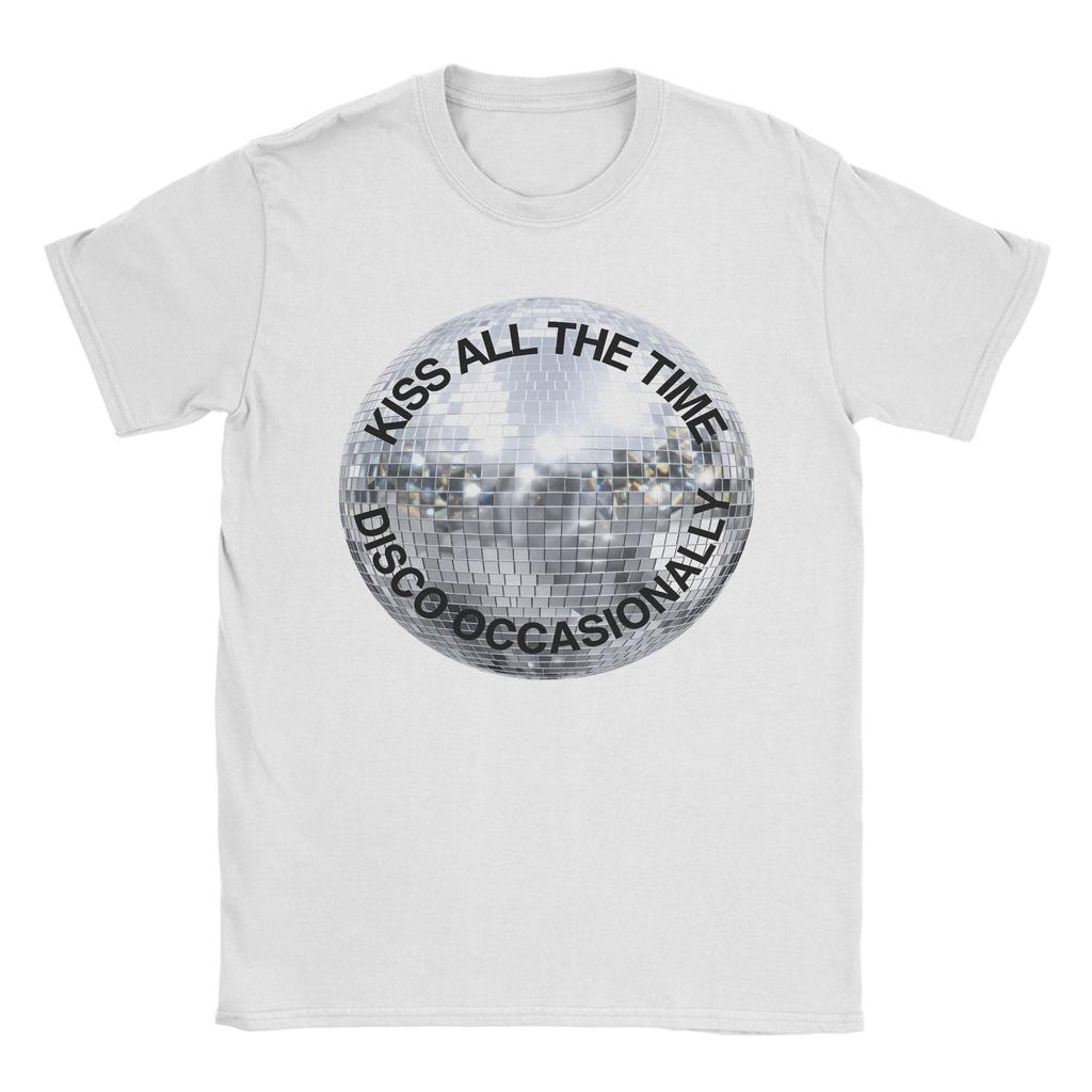 Unisexs TShirts Kiss All The Time Disco Occasionally 2026 Humor Pure Cotton Tee Shirt T Shirts Crew Neck Clothing Plus Size