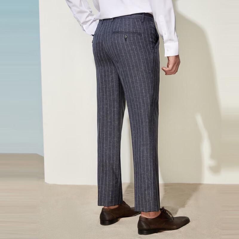 EVE Men's Striped Wool Blend Business Trousers