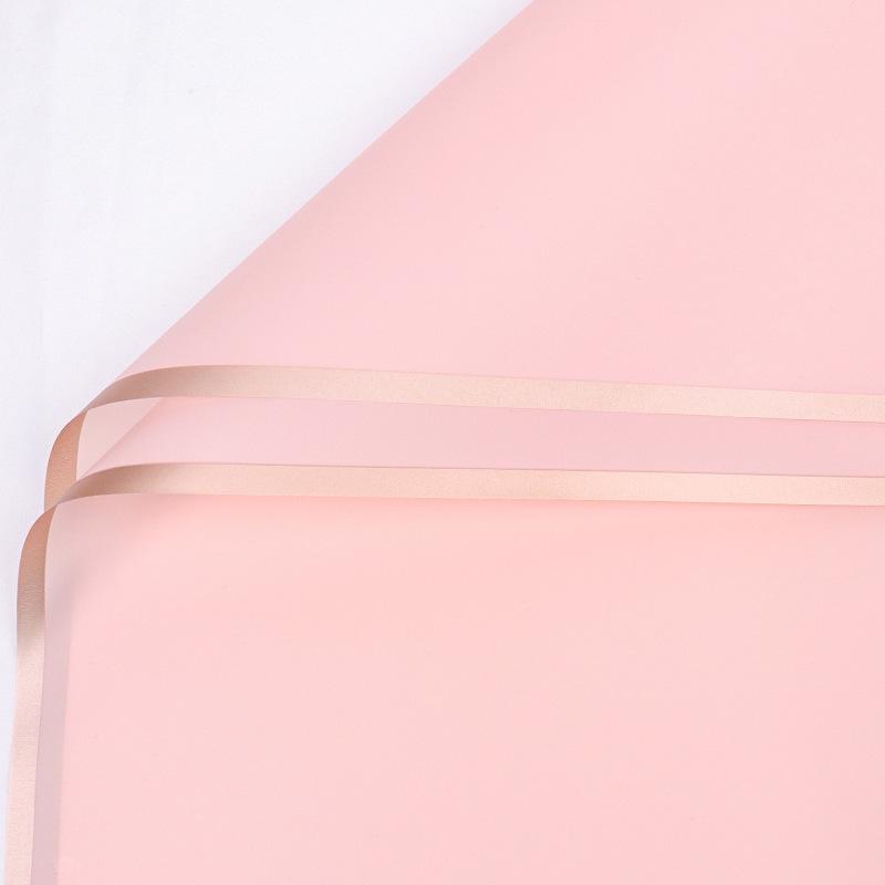 Gold-Edged Jelly Film Korean Bouquet Wrap - Translucent, Waterproof, Christmas Flower Wrapping Paper.