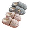 Home warm and velvet thick-bottomed couple's cotton slippers warm, non-slip and wear-resistant, lightweight fluff mop