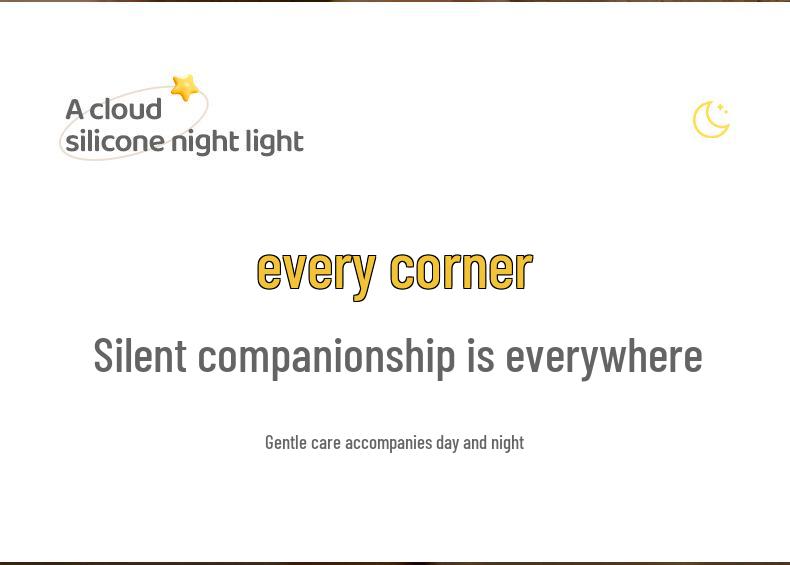 Cloud Silicone Rechargeable Night Light - Creative Bedside & Desk Atmosphere Lamp Y