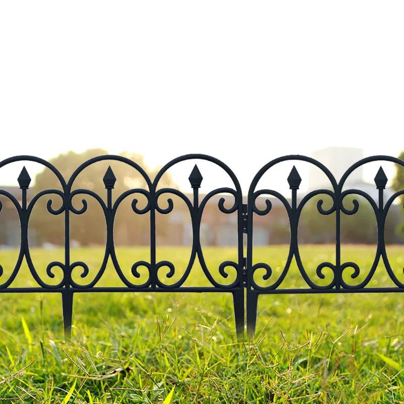 Outdoor Plastic Picket Fence - Ground-Inserted, Free Splicing Decor for Garden, Flower Beds, and Partitions.