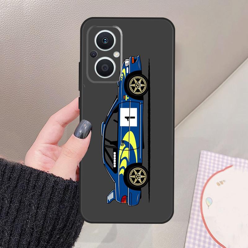 T16 Rally Car Funda For OPPO Reno 8 7 Lite 11F 12F 13F 14F 15F 10 12 13 14 Pro OPPO Find X8 X6 X9 Pro Case