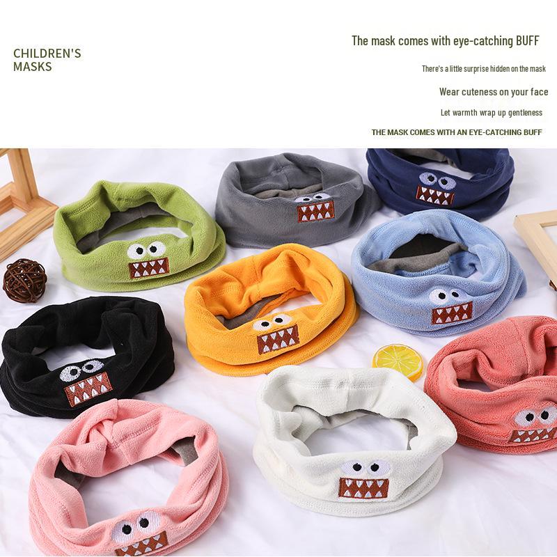 2025 Cartoon Kids' Fleece Neck Warmer - Warm, Windproof, and Ideal for Outdoor Fall/Winter Use