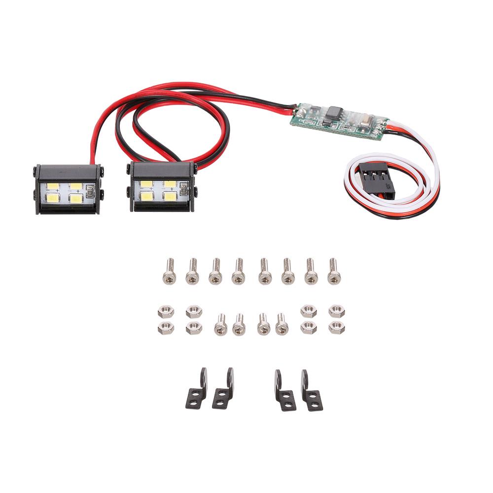 2 Stück Fernbedienung LED-Leuchten Scheinwerfer Dachlampe Licht 8 LEDs Licht Ersatz für 1Celsius10 -4 -6 D90 4 SCX10 HPI Auto DI
