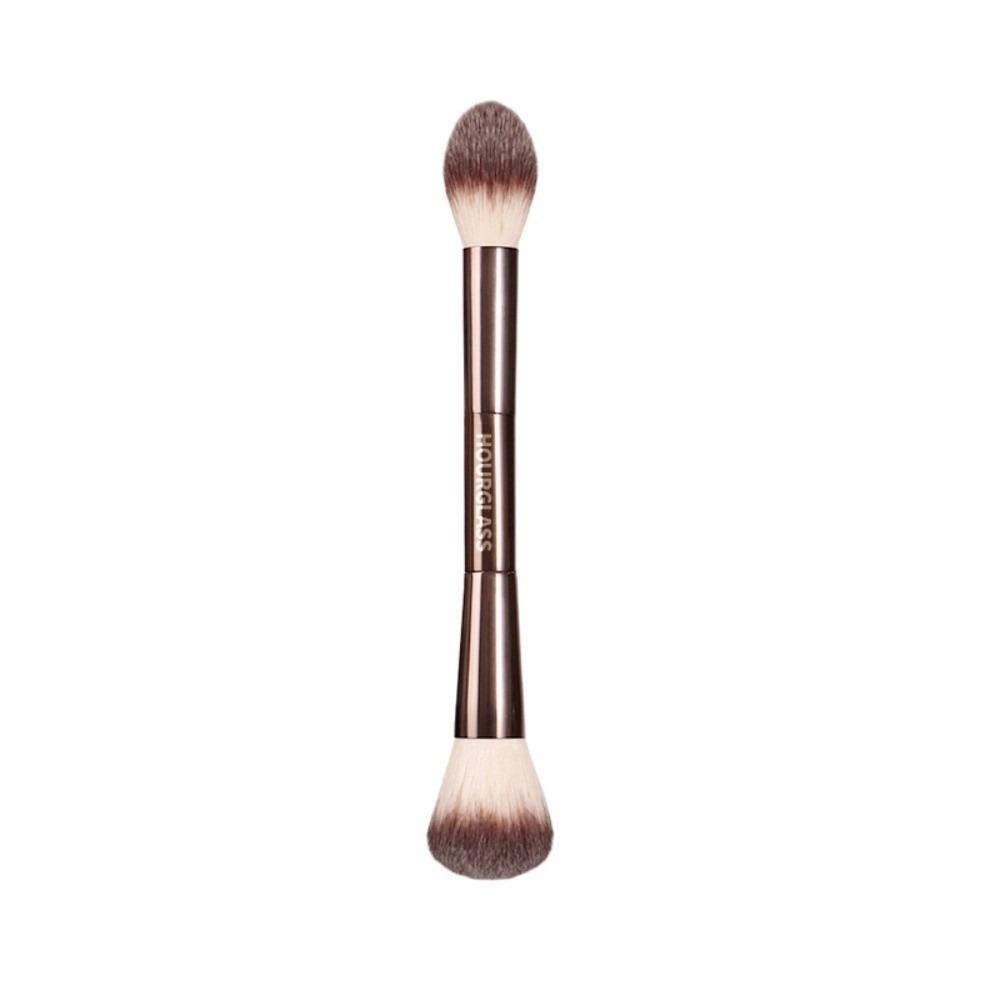 

Metal Handle Makeup Brush Double-Head Blush Brush New Foundation Brush Cosmetic 1pc