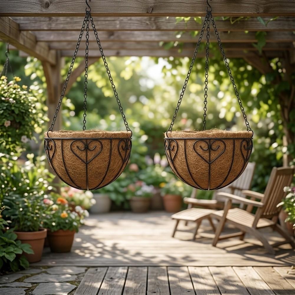 Air And Water Permeability Hanging Flower Pot Iron Basket