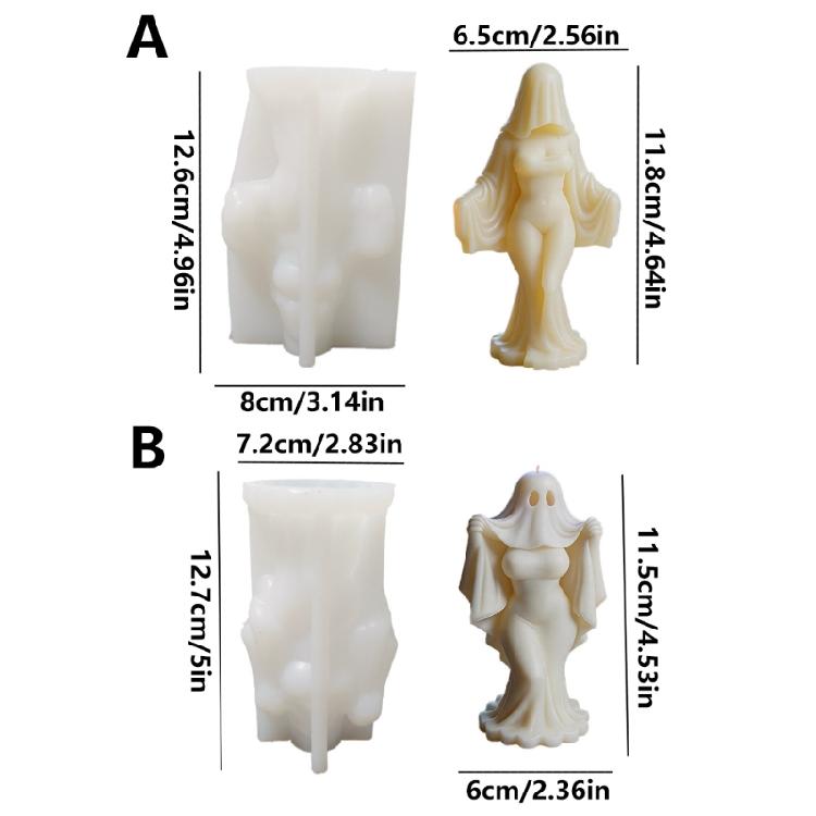 Shade Bride Figurine Silicone Molds Easy Demold Heat Resistant Multipurpose Silicone Mould for Epoxy Resin Candle Soap Making