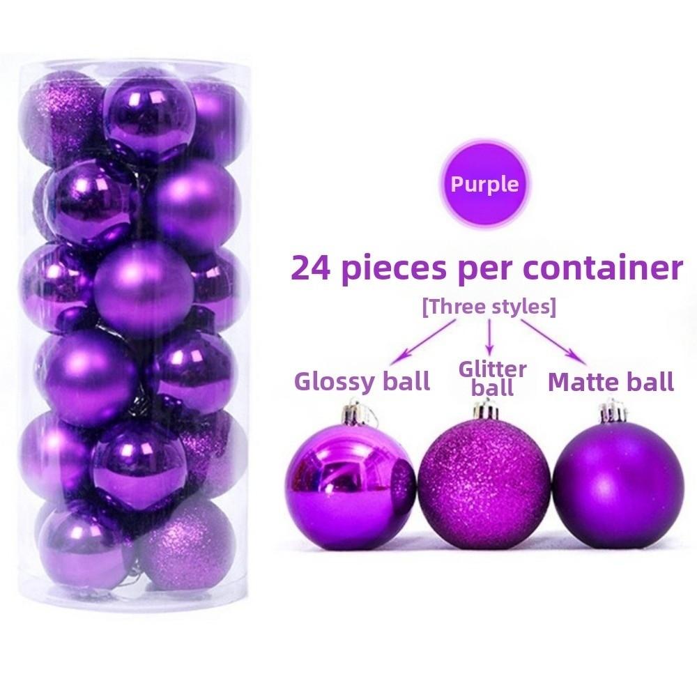 24Pcs 3/5CM Christmas Tree Ornaments Hang Pendant Xmas Tree Baubles Christmas Balls  Xmas Tree