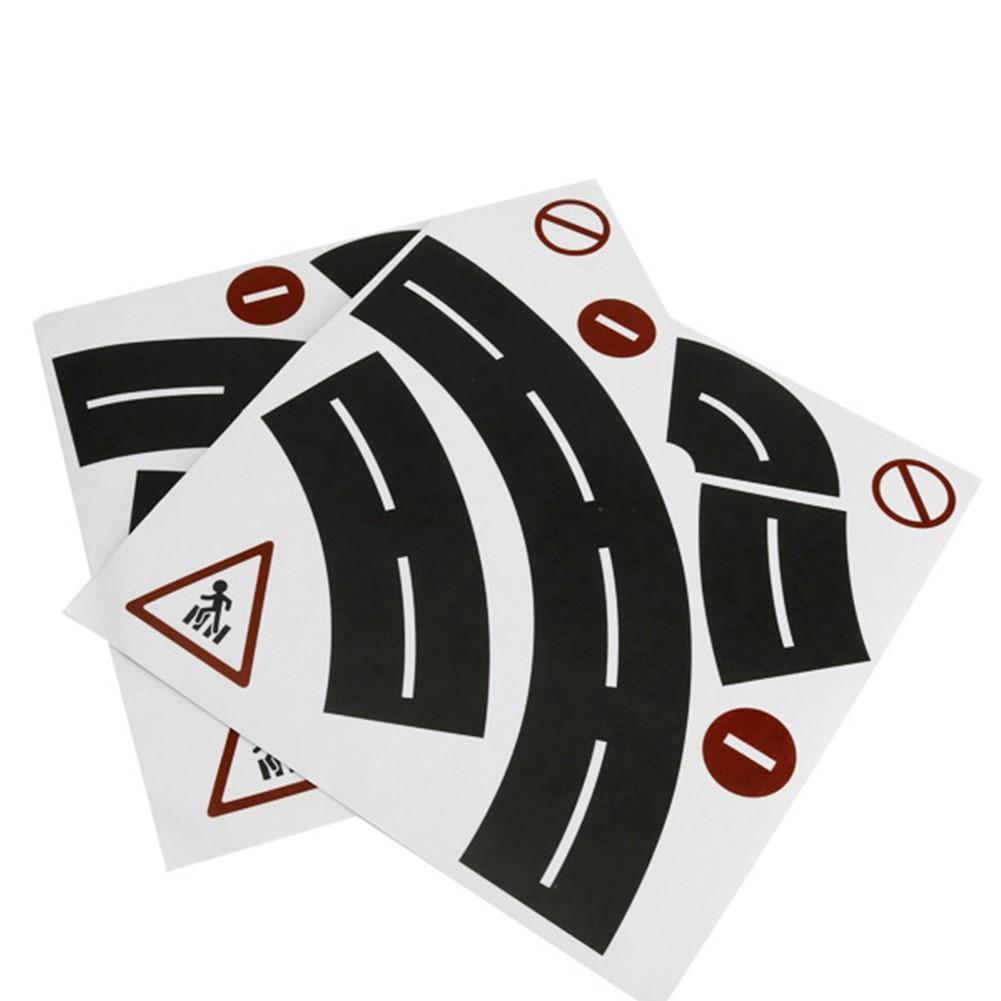 Parking Scene Toy Track Sticker Pattern Removable Set 18-25g