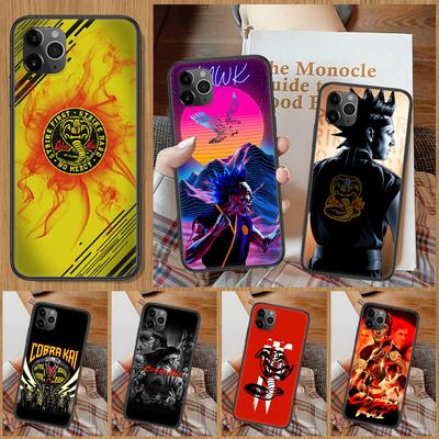 Cobra kai tv iPhone 5 5S SE 2 6 6S 7 8 11 12 Mini Plus X XS XR Pro Max için Telefon Kılıfı siyah boyama cep kapak trend Etui tpu