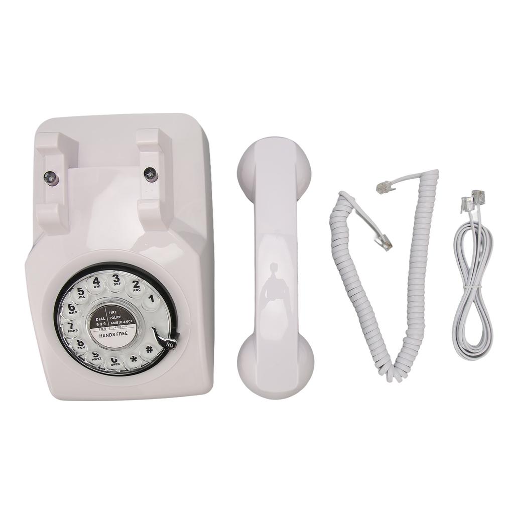 Retro Rotating Phone Old Fashioned Vintage Landline Phone with Mechanical   Speaker for Household   Hotel