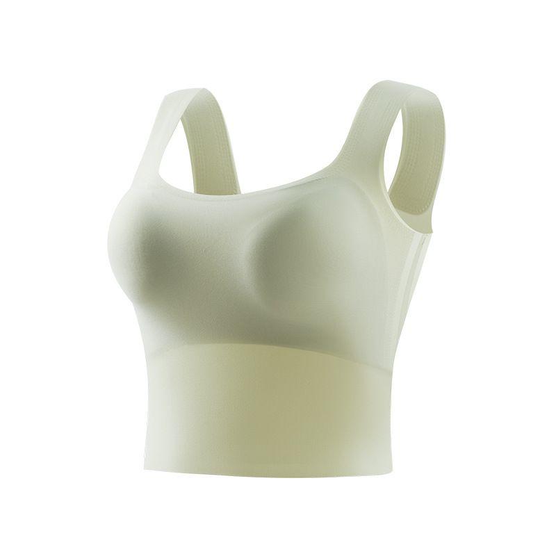 

100.00kg Wear-Free Bra Seamless Cami Wrap-around Short Beauty Back Ice Silk Bra Foreign Trade Extra Large Women clothes White 4X(Suggested 80.00 kg-100.00 kg)