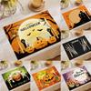 Halloween Heat-Resistant Placemats Festive Home Decor Kitchen Living Room Table Pads Durable Decorative Mats Party Supplies