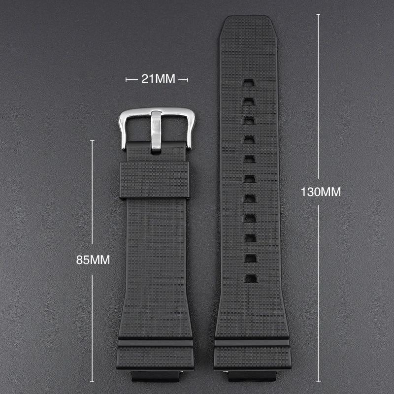Eik Gummireim For Casio G-Shock GA-2100 GM-2100 Hurtigutløser TPU Resin Herre Sport Dykkerklokkereim Armbånd Tilbehør 16mm