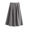 2024 Women's A-Line Pleated High Waist Mid-Length Skirt