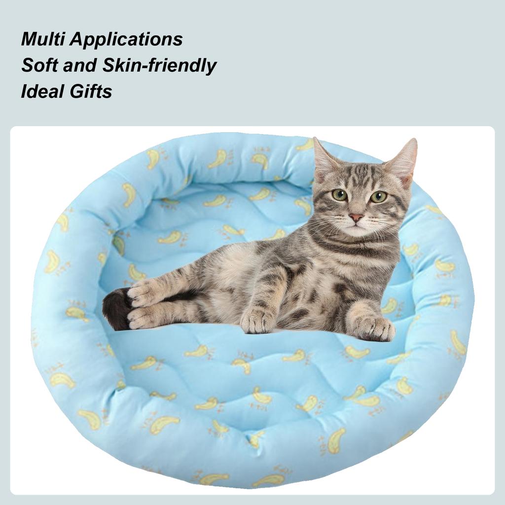 Round Pet Cooling Mat Summer Pet Cooling Pad Cat cooling mat dog mat ice silk cool pet mat Pet Supplies for Hot Weather
