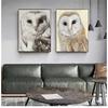 Painting Canvas Art Print Wall Picture , Owl Poster Canvas Painting Modern Wall Art Decor Scandinavian Animal Owl Realistic