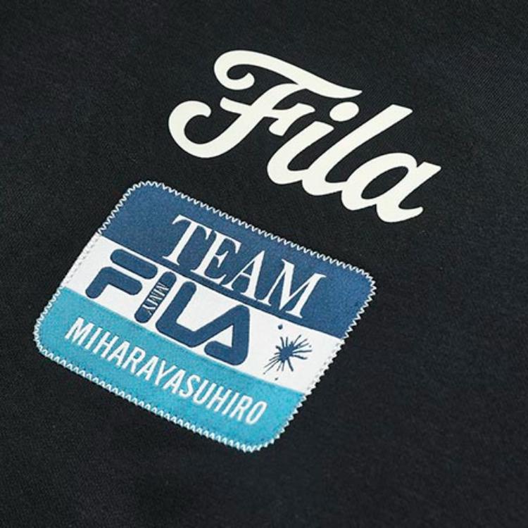 New FILA X MIHARA YASUHIRO Sweatshirts Women's Jet Black F11W313207F-BK