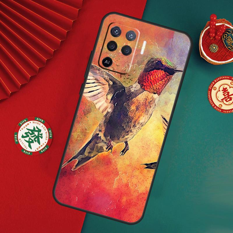 Hummingbird Case For Oppo A78 A98 A58 A38 A18 A54 A74 A94 A80 A60 A40 A96 A76 A16 A15 A17 A57 A5 A6 Pro