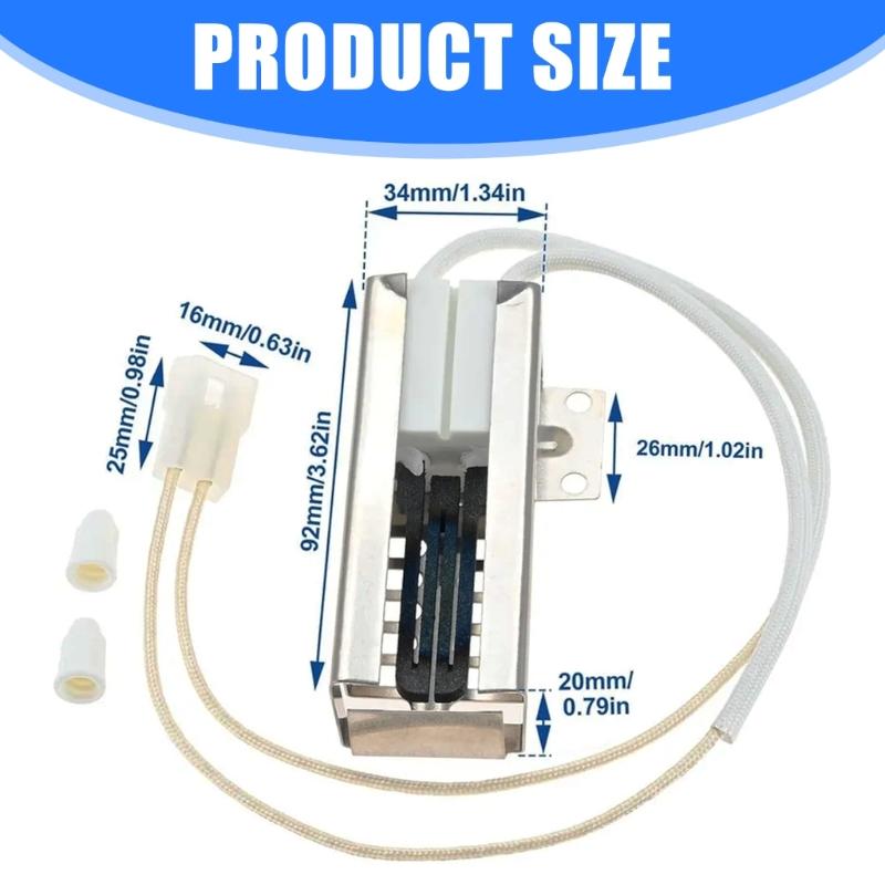 Efficient Gas Stove and Oven Igniter Replacement Igniter Set Metal Construction Suitable for Quick Reliable Lighting