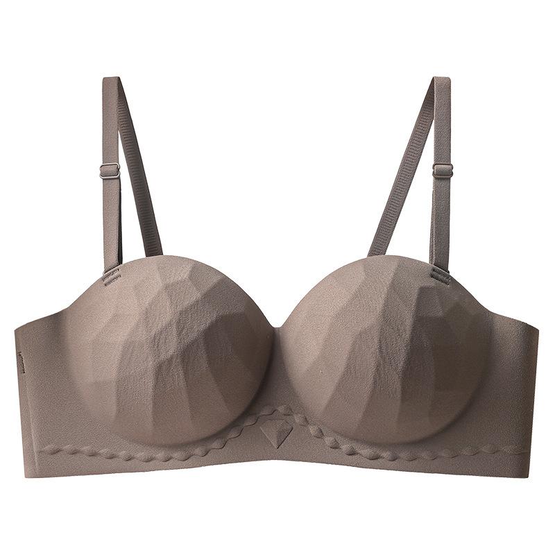 Strapless Lingerie Women's Gathering Bra Anti-slip Retractable Breasts Anti-lowering Bra Push Up Bra