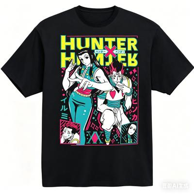 HUNTER X HUNTER Cotton T-shirt Personality Clothes New Model Anime Tshirt Yearround Clothing Plus Size Unisex Classic Breathable
