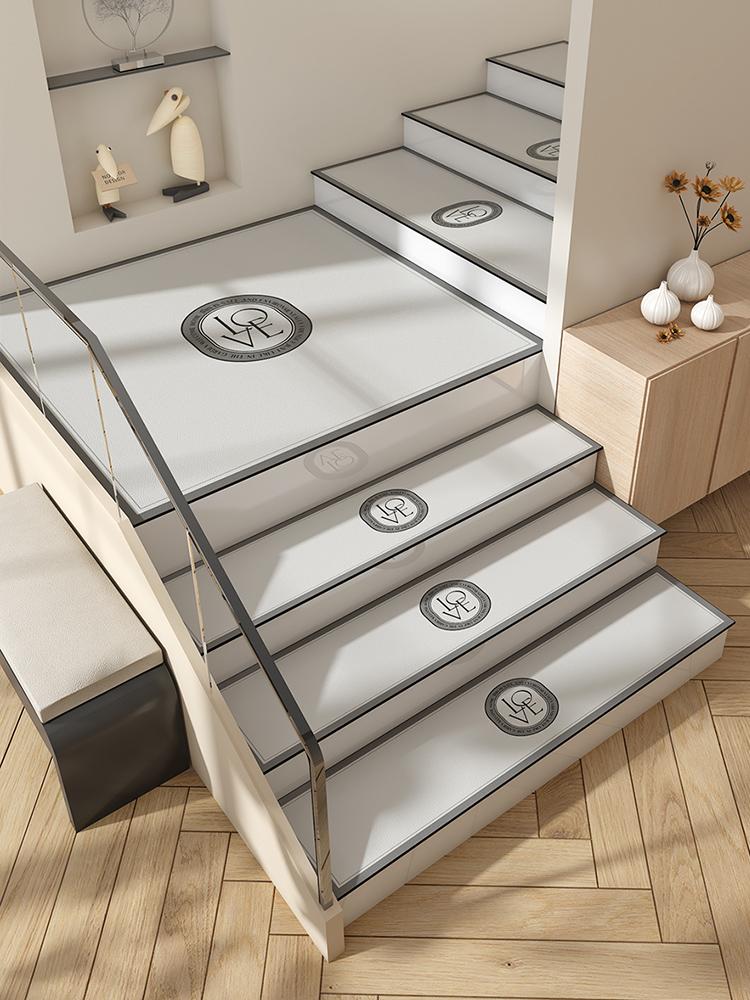 Self-adhesive Stair Mats Step Anti-slip Rugs Stairs Carpets Home Living Room Decor Floor Stair Steps Protection Cover Pad Indoor