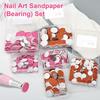 Nail Art Sanding Polish Paper Discs With Metal Nail Bearing Replaceable Self-Adhesive Sandpaper Discs Repair Manicure Pedicure