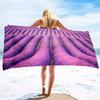 Lavender Beach Towel Purple Flower Bath Towel Bathroom Sport Bar Towel for Adult Kids Microfiber Shower Quick Dry Swimming Cover