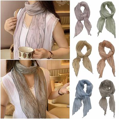 Multicolor Scarves Photo Props Scarf Neck Wraps Fashion Neckerchief  Women