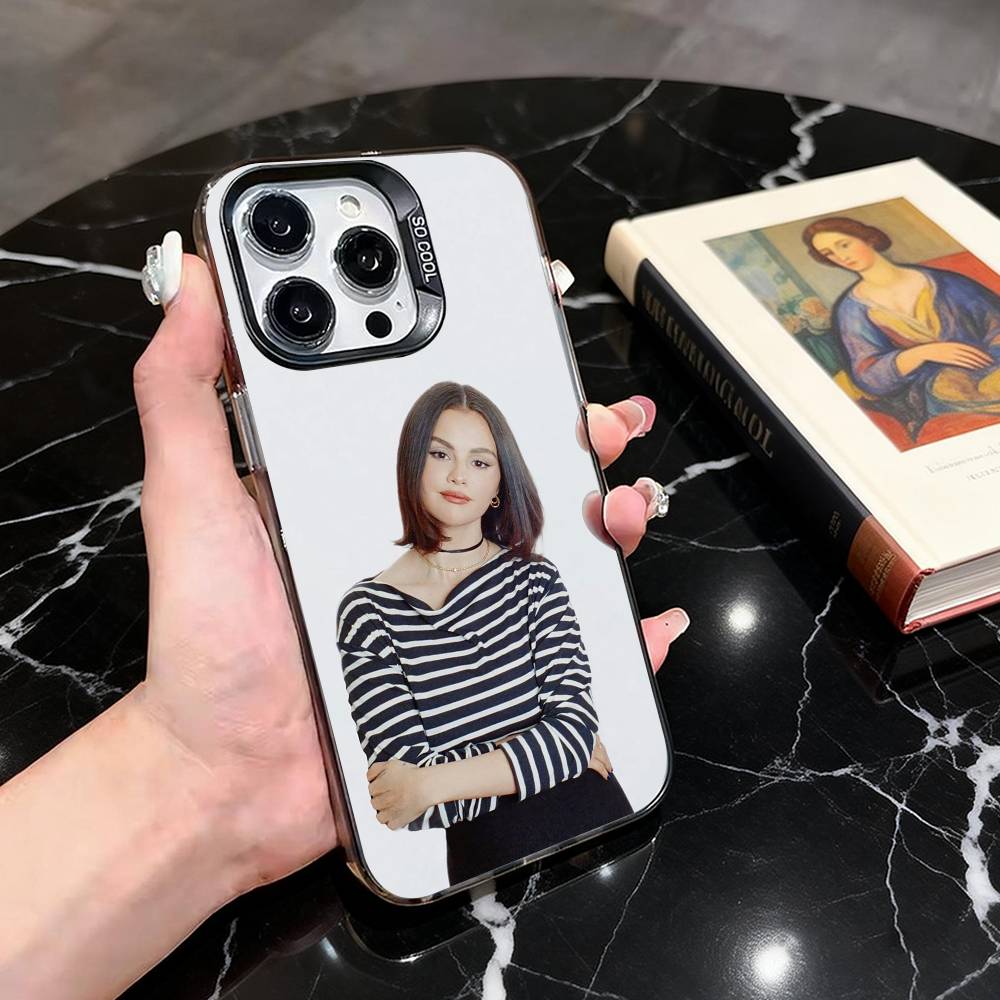 S-Selena Sweet G-Gomez-SG  Phone Case For iPhone 17,16,15,14,13,12,11 Plus,Pro Max,XS,Colorful Silver Black Cover