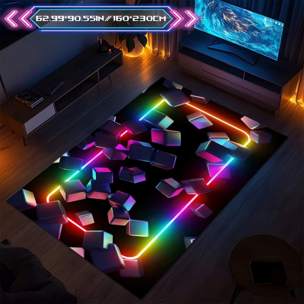 

VIKAMA Gaming Mat Colorful Design, Stylish Rug, Machine Washable Ideal for Esports Rooms and Internet Cafe Entrances 40x60cm