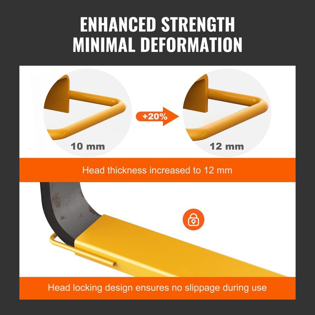 Pallet Fork Extensions, 72" Length 5.5" Width, Heavy Duty Carbon Steel Fork Extensions for Forklifts, 1 Pair Forklift Extensions, Industrial Forklift
